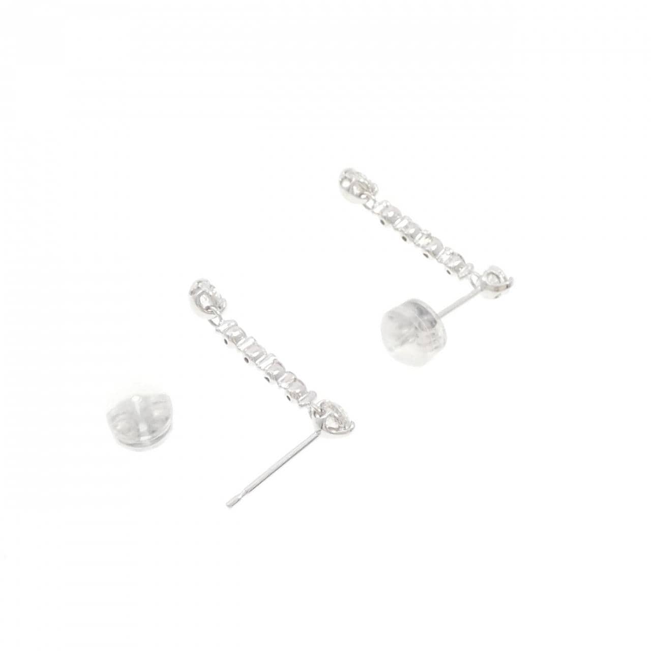 K18WG ダイヤモンド ピアス 0.70CT