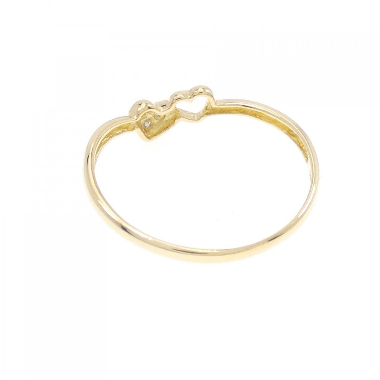 K18YG heart Diamond ring