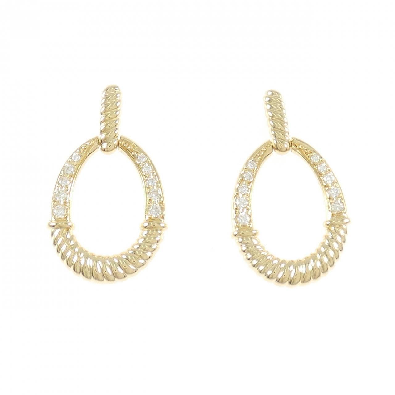 K18YG ダイヤモンド ピアス 0.22CT