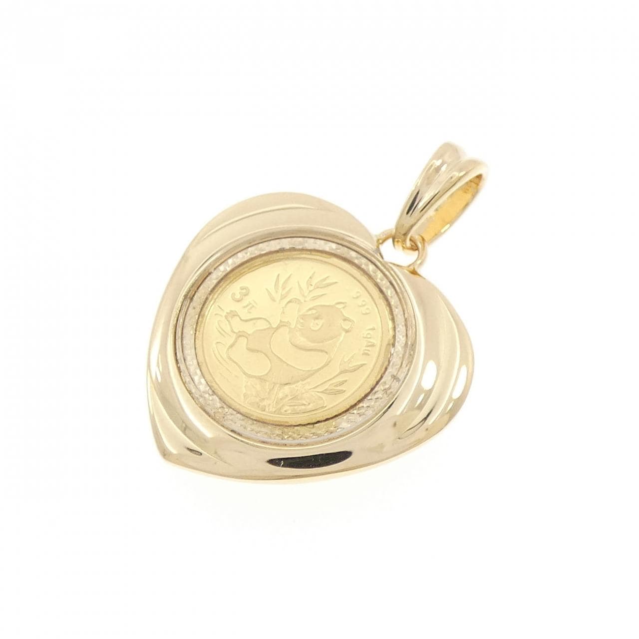 K18YG(枠) コイン ペンダント