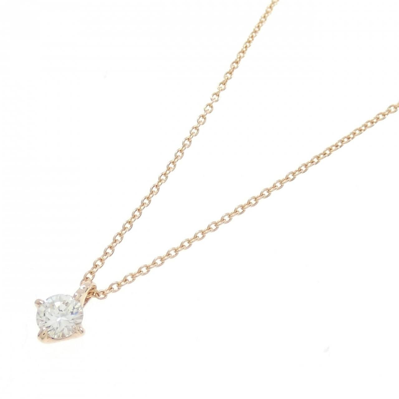 [Remake] K18PG Diamond Necklace 0.201CT H VS2 Good