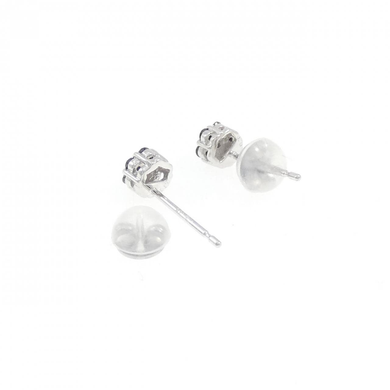 K18WG フラワー ダイヤモンド ピアス 0.20CT