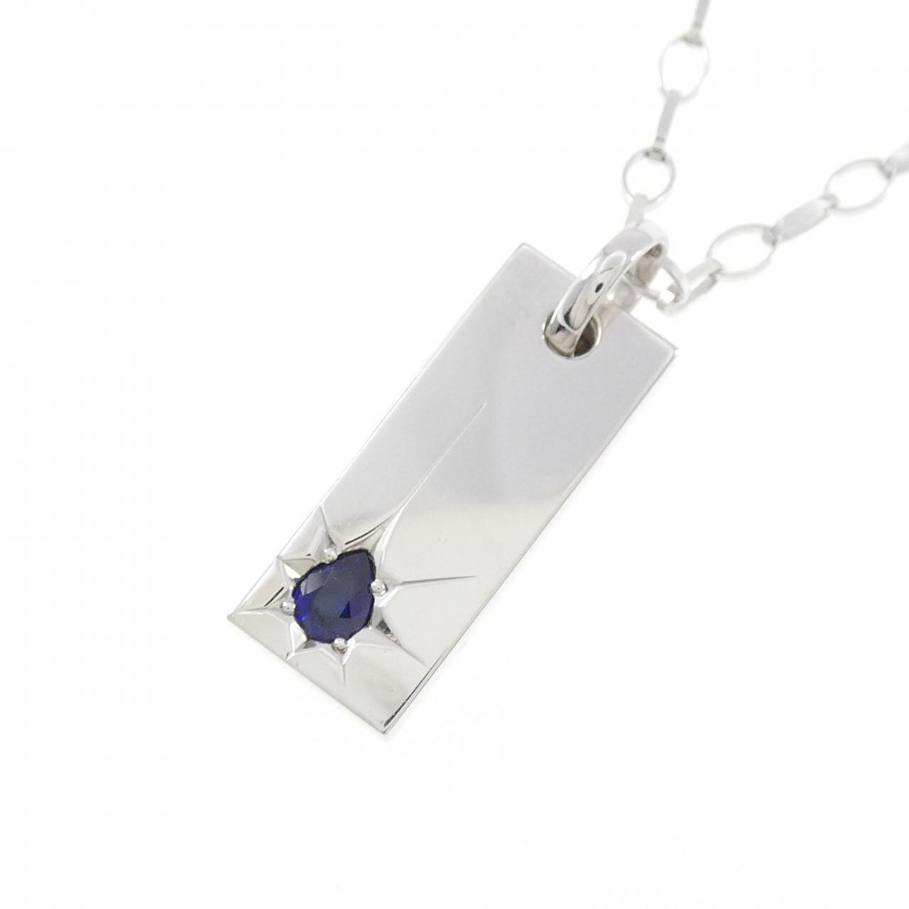 K10WG Sapphire Necklace 0.29CT