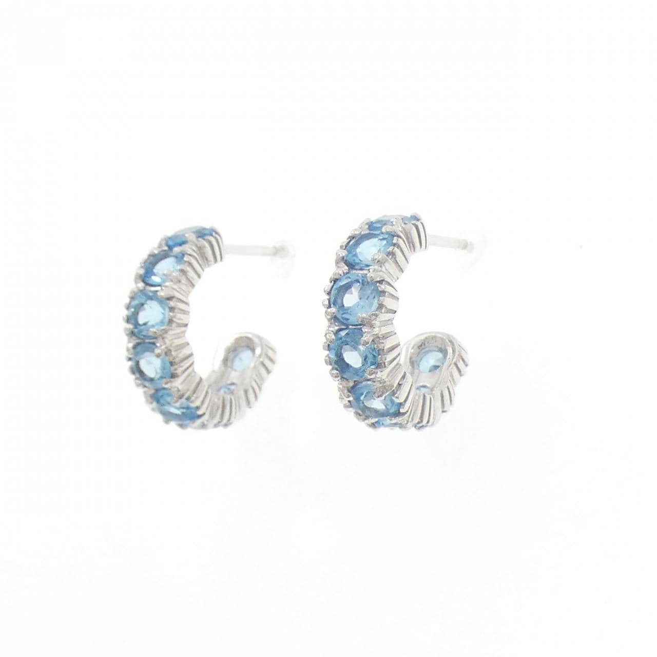 STAR JEWELRY蓝色托帕石耳环