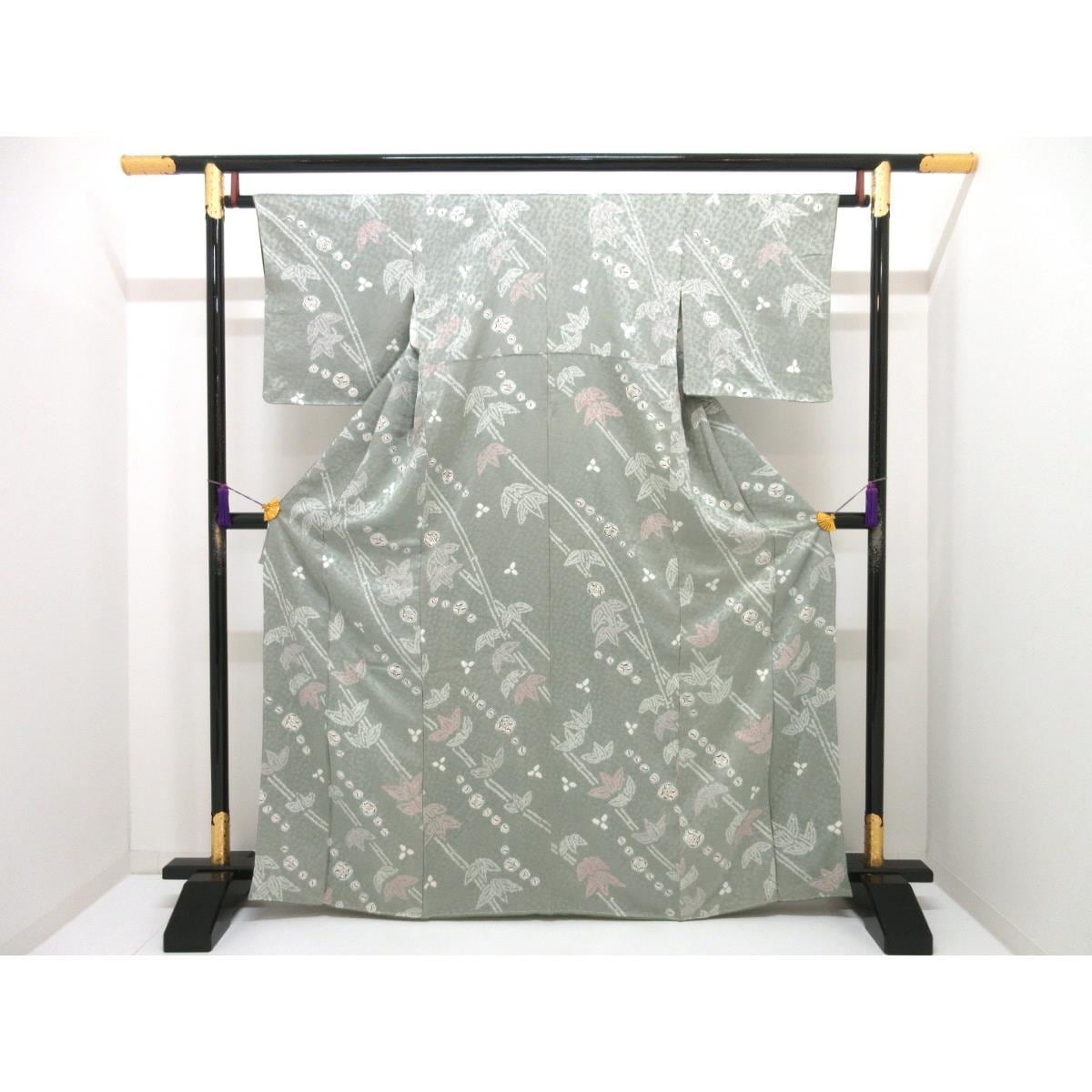 【未使用品】小紋　絞り加工　裄丈Ｓ寸