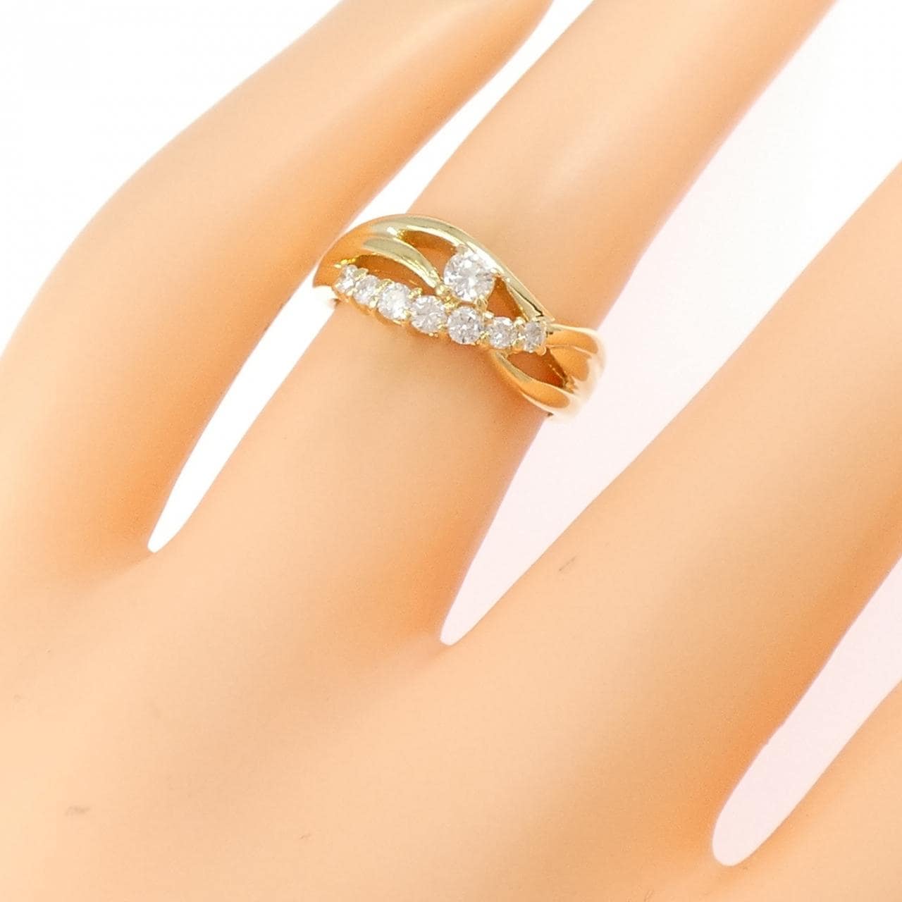 K18YG ダイヤモンド リング 0.30CT