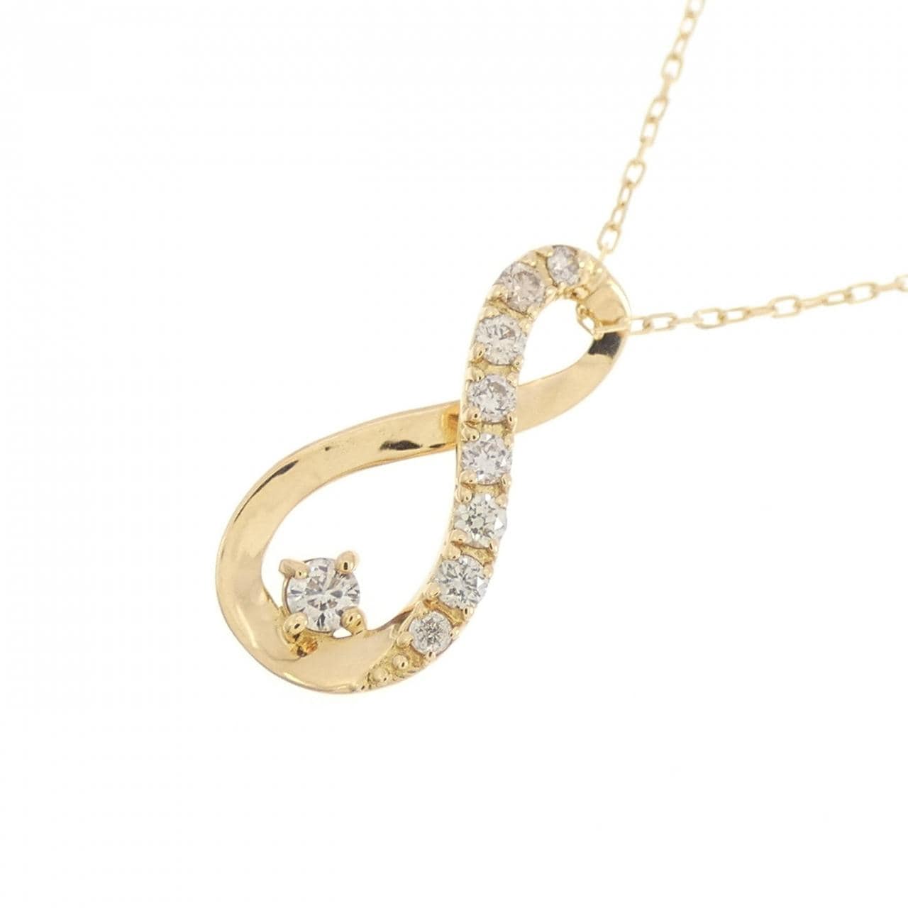 K18YG ダイヤモンド ネックレス 0.10CT