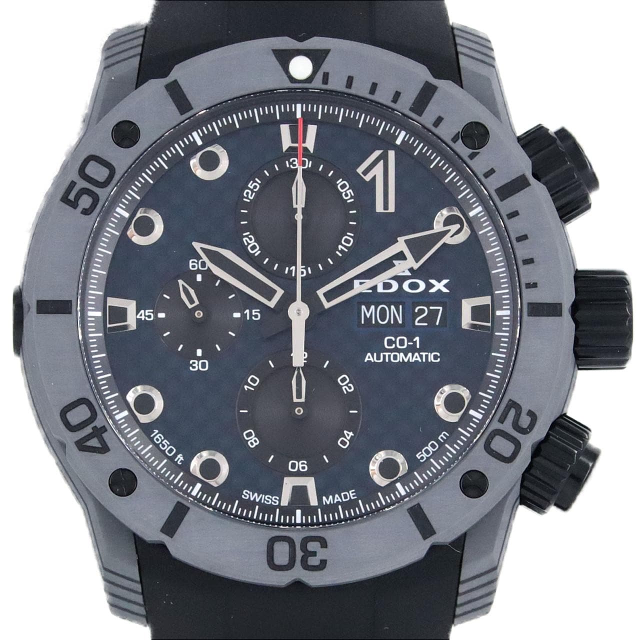 [BRAND NEW] EDOX Chrono Offshore 1 Carbon Chronograph 01125-CLNGN-BUNN Carbon Automatic