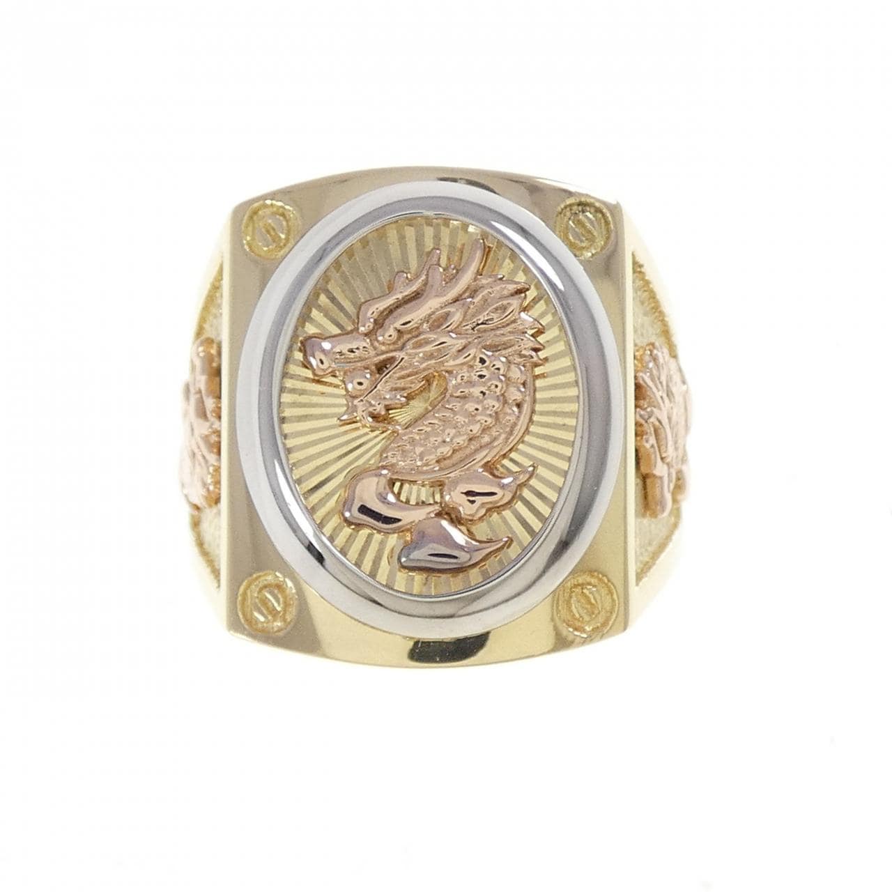 K18スリーカラー ドラゴン リング