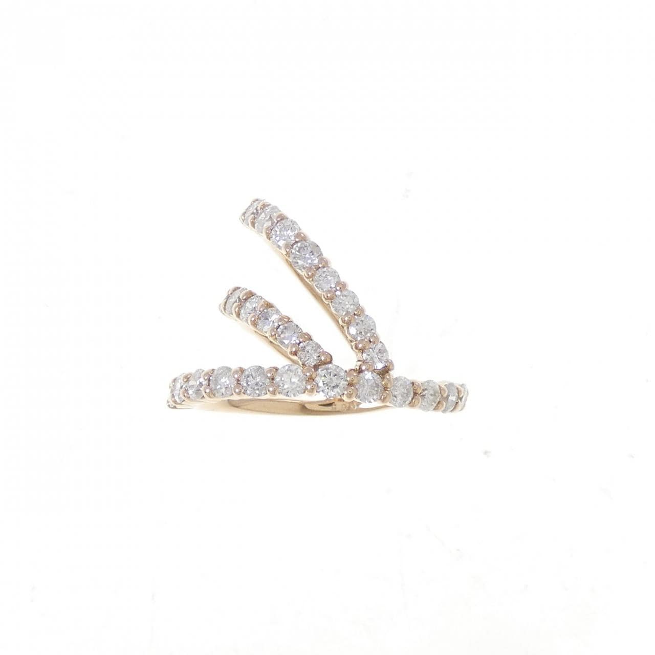 K18PG ダイヤモンド ピンキーリング 0.85CT