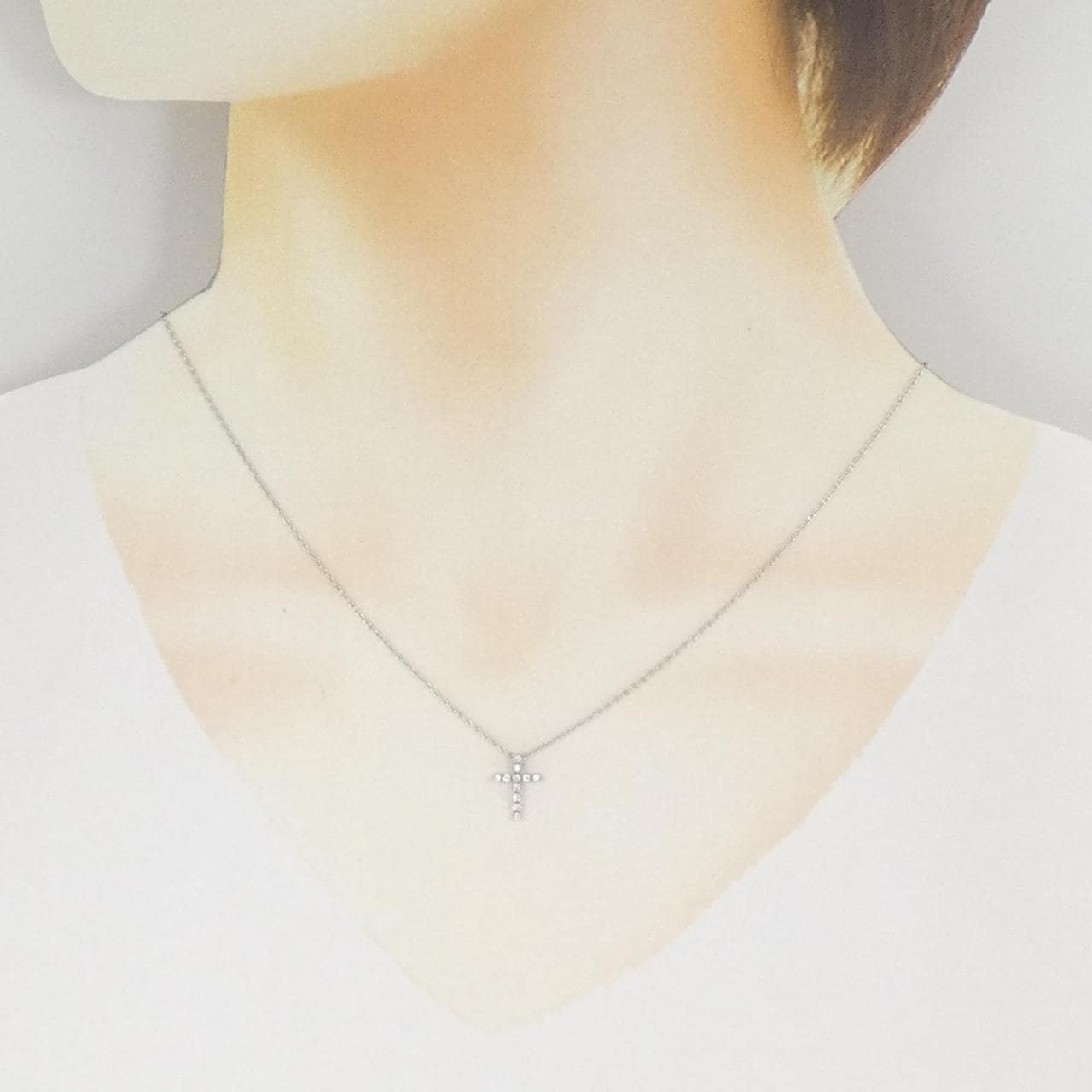 スタージュエリー クロス ネックレス 0.1CT