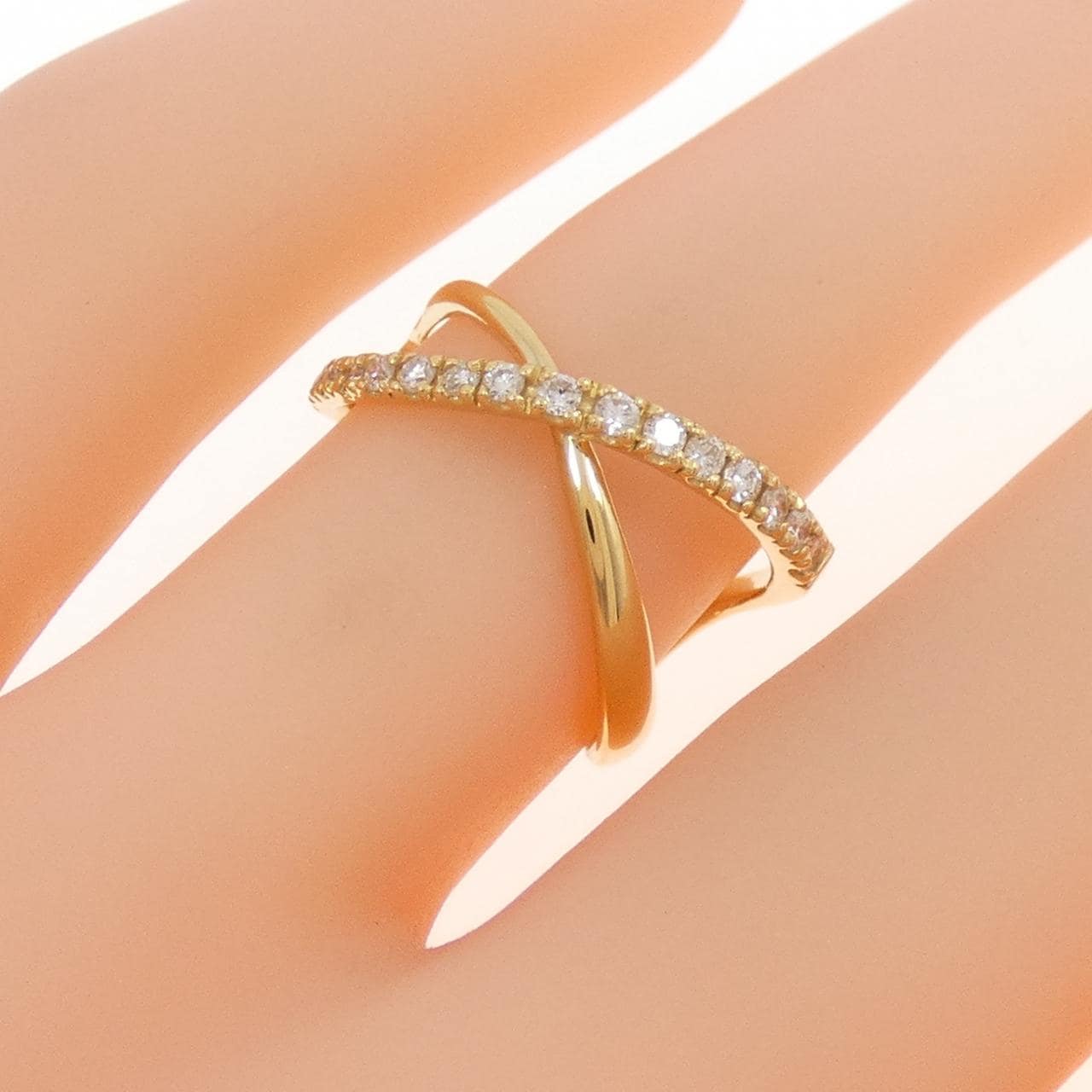 K18YG ダイヤモンド リング 0.15CT