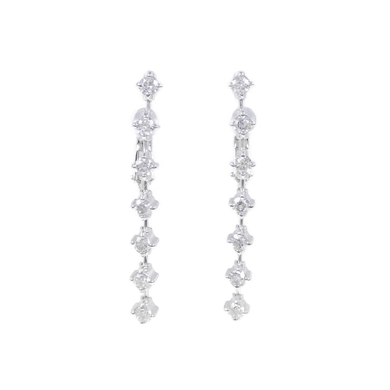 K18WG Diamond earrings 1.00CT