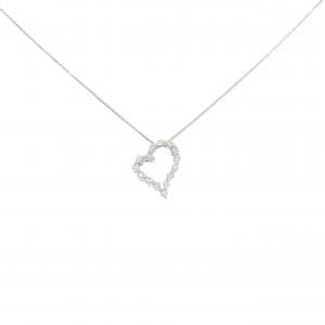 PT900/PT850 ハート ダイヤモンド ネックレス 0.30CT
