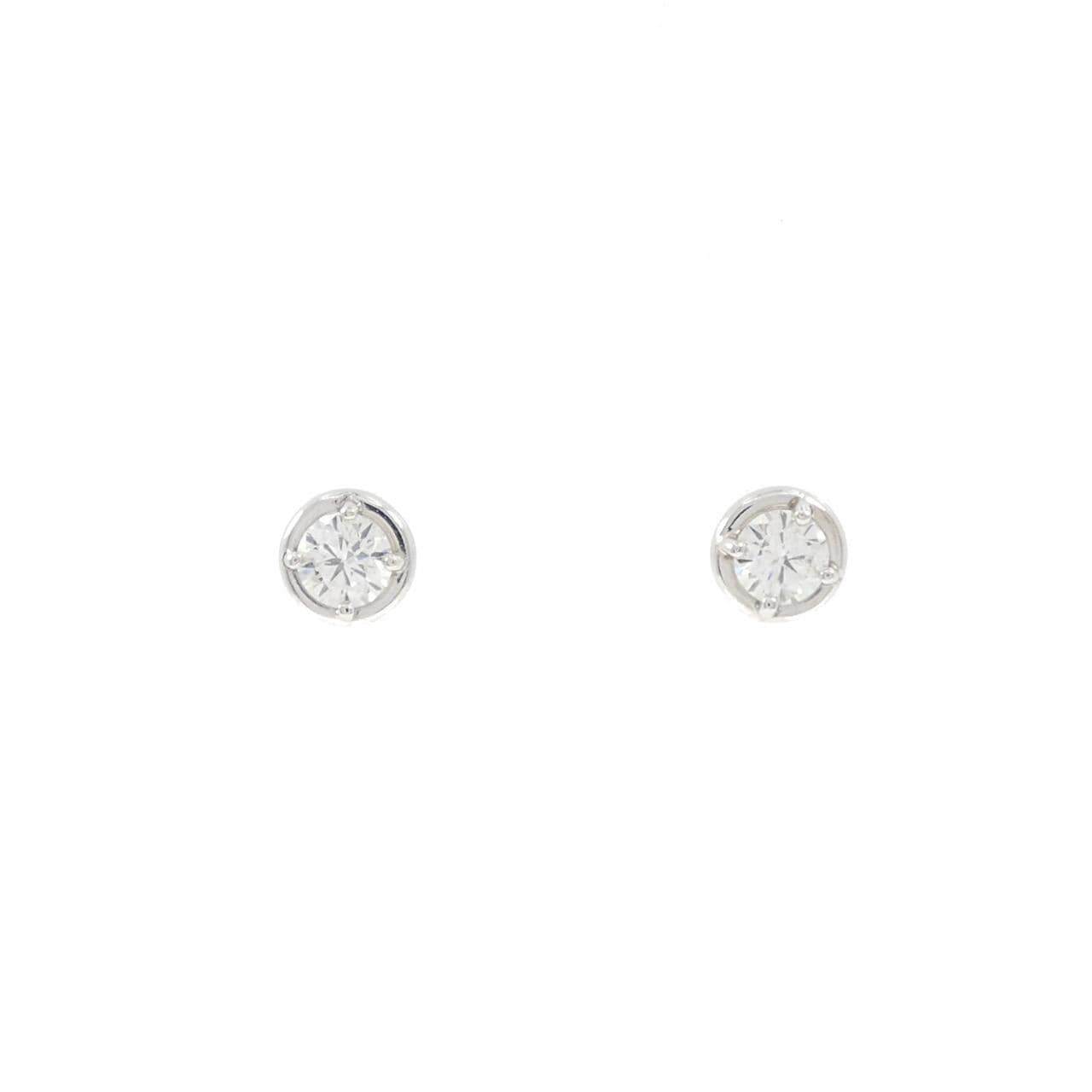 K18WG/K14WG 2WAY ダイヤモンド ピアス 0.854CT
