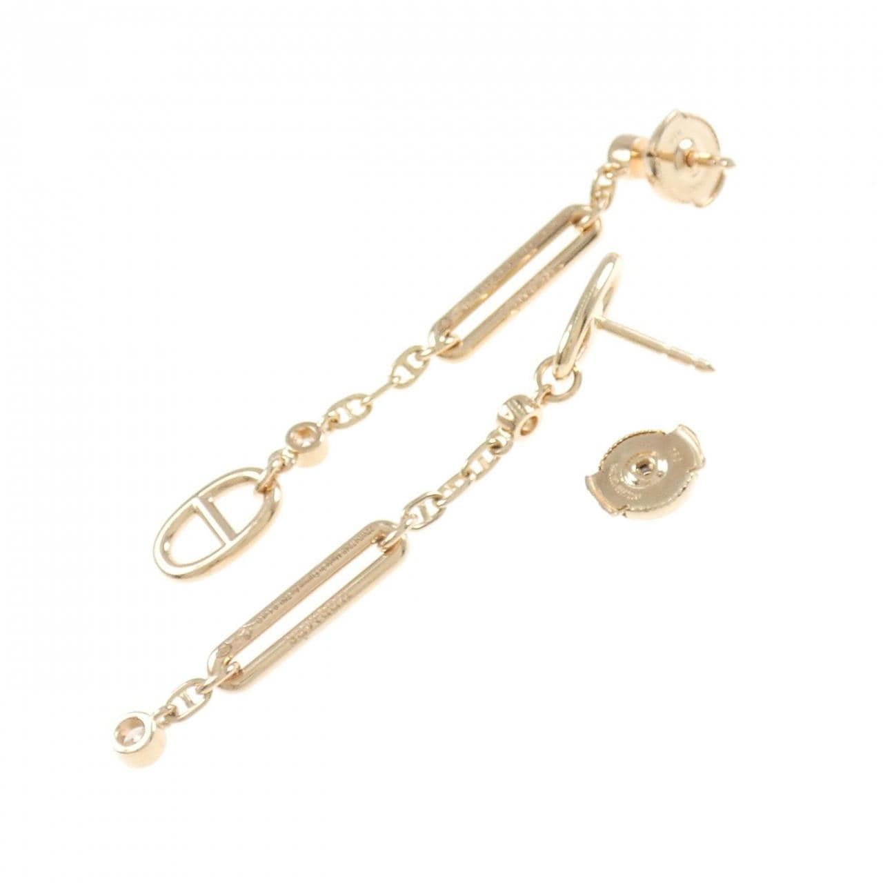 エルメス シェーヌ ダンクル カオス ピアス 0.2CT