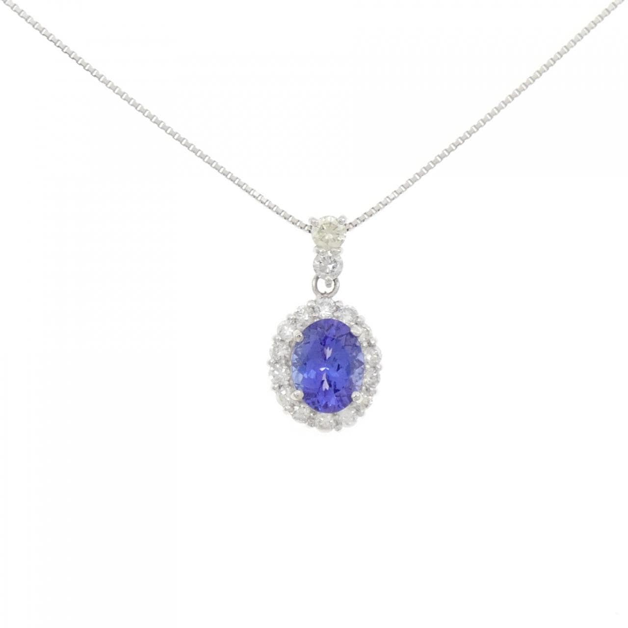 PT900/PT850 タンザナイト ネックレス 1.96CT