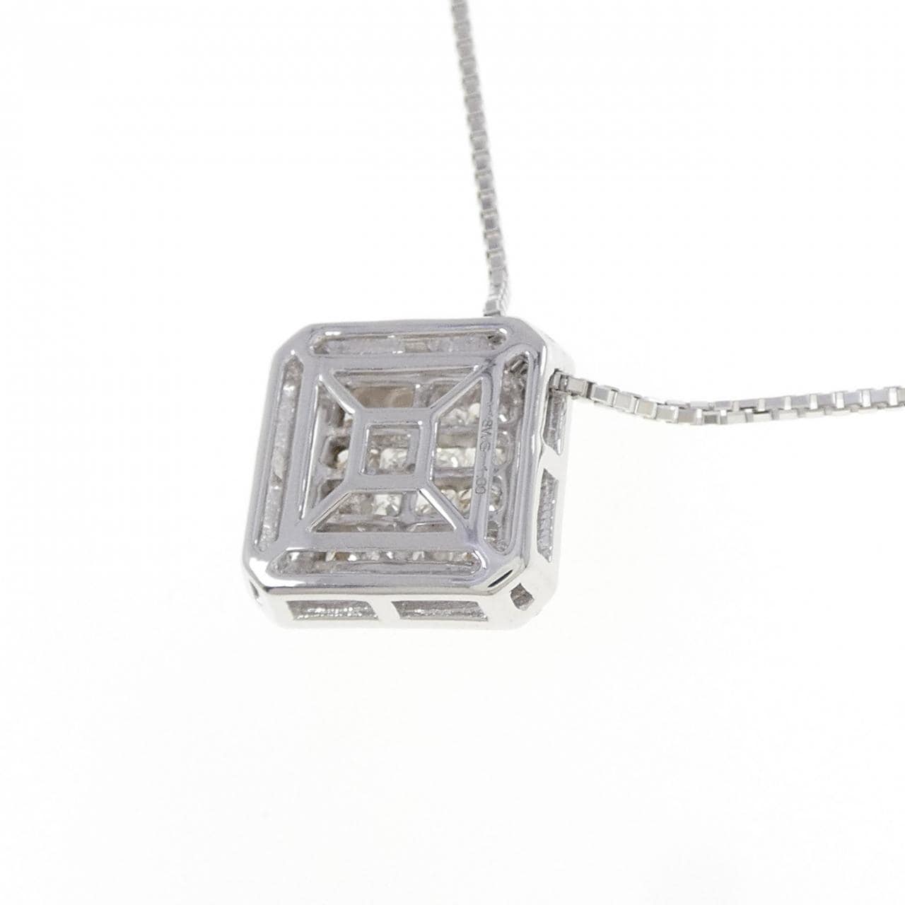 K18WG ダイヤモンド ネックレス 1.00CT