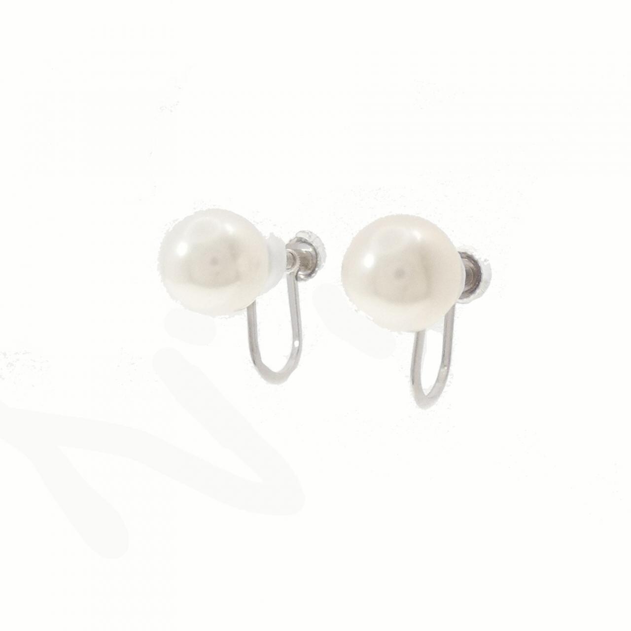 K14WG Akoya pearl earrings 7.5mm