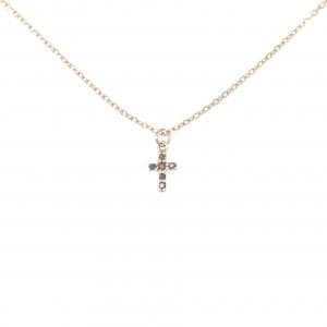 アガット クロス ダイヤモンド ネックレス 0.03CT