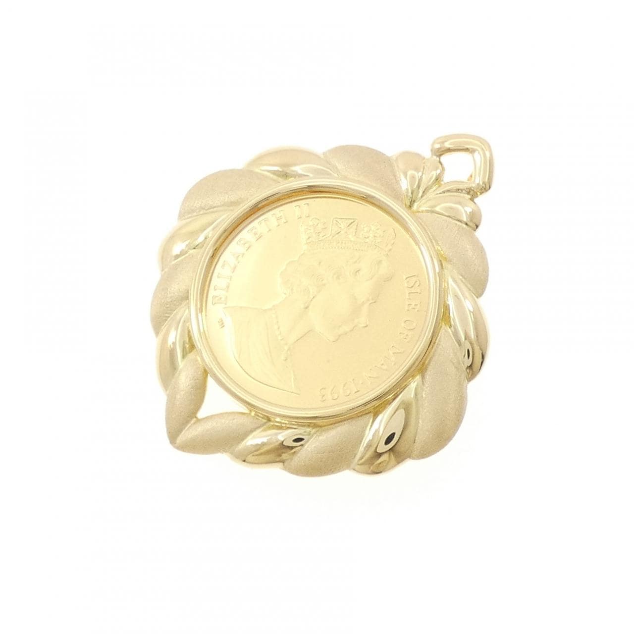 K18YG(枠) コイン ペンダント