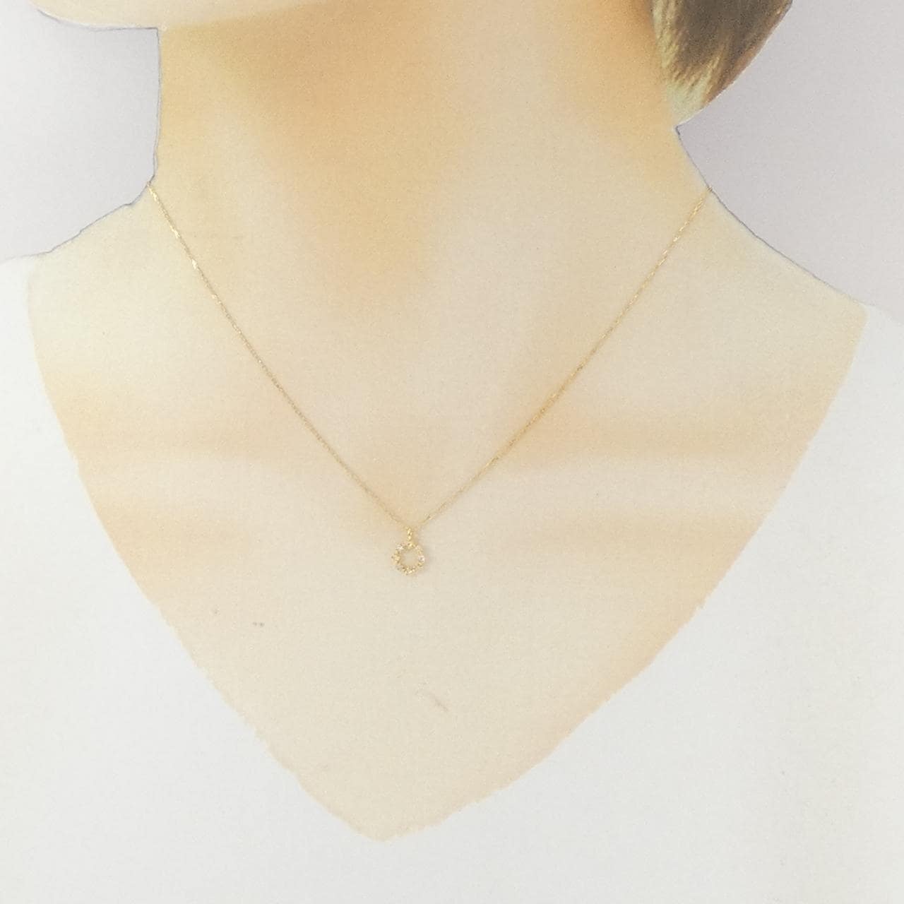 アガット ダイヤモンド ネックレス 0.05CT
