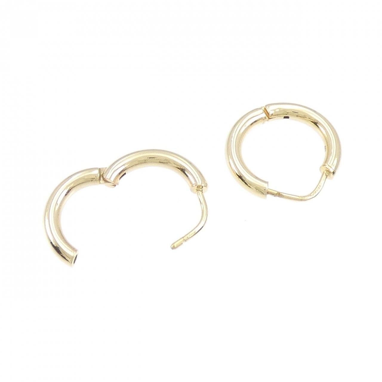 750YG hoop earrings