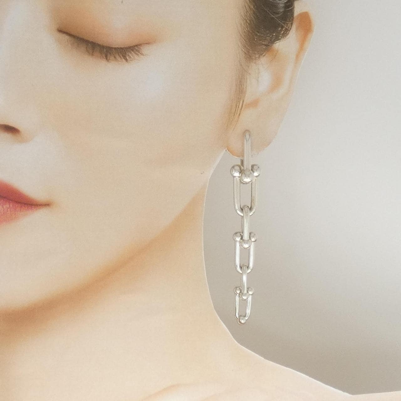 TIFFANY渐变链环耳环