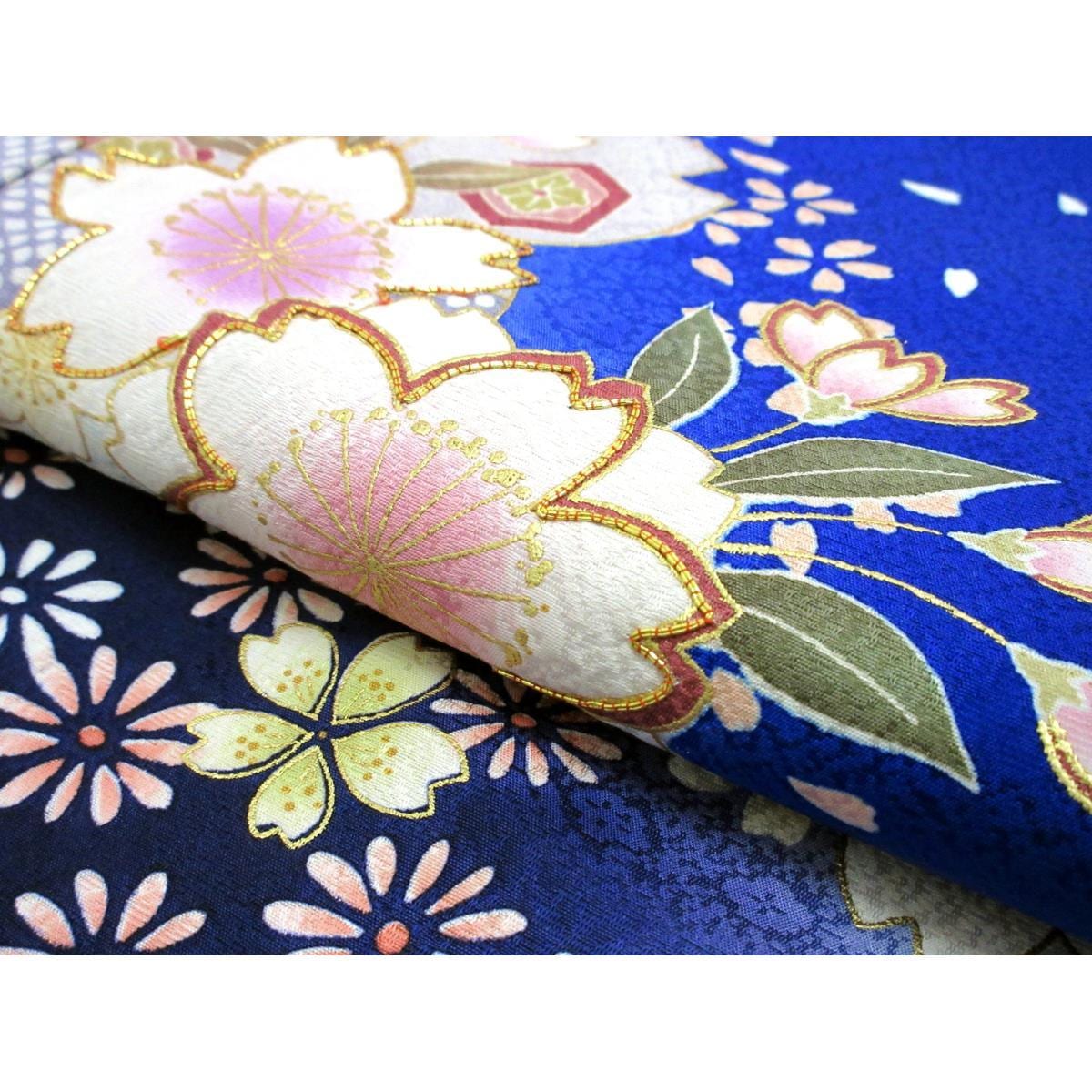 振袖　友禅金彩加工　刺繍入りボカシ染