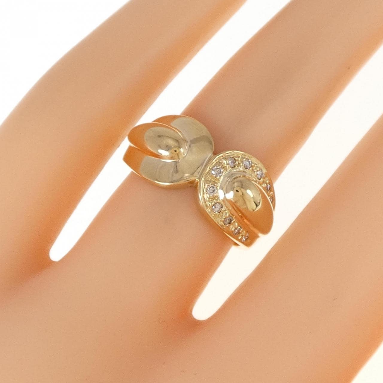 K18YG ダイヤモンド リング 0.08CT