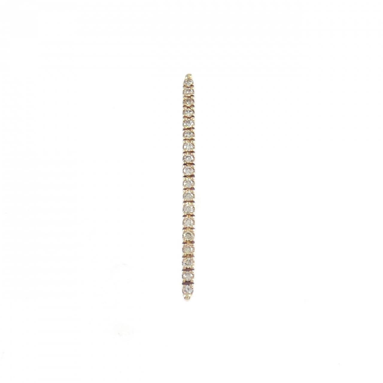 ヒロタカ ゴサマー ロング バー ピアス 0.09CT 片耳