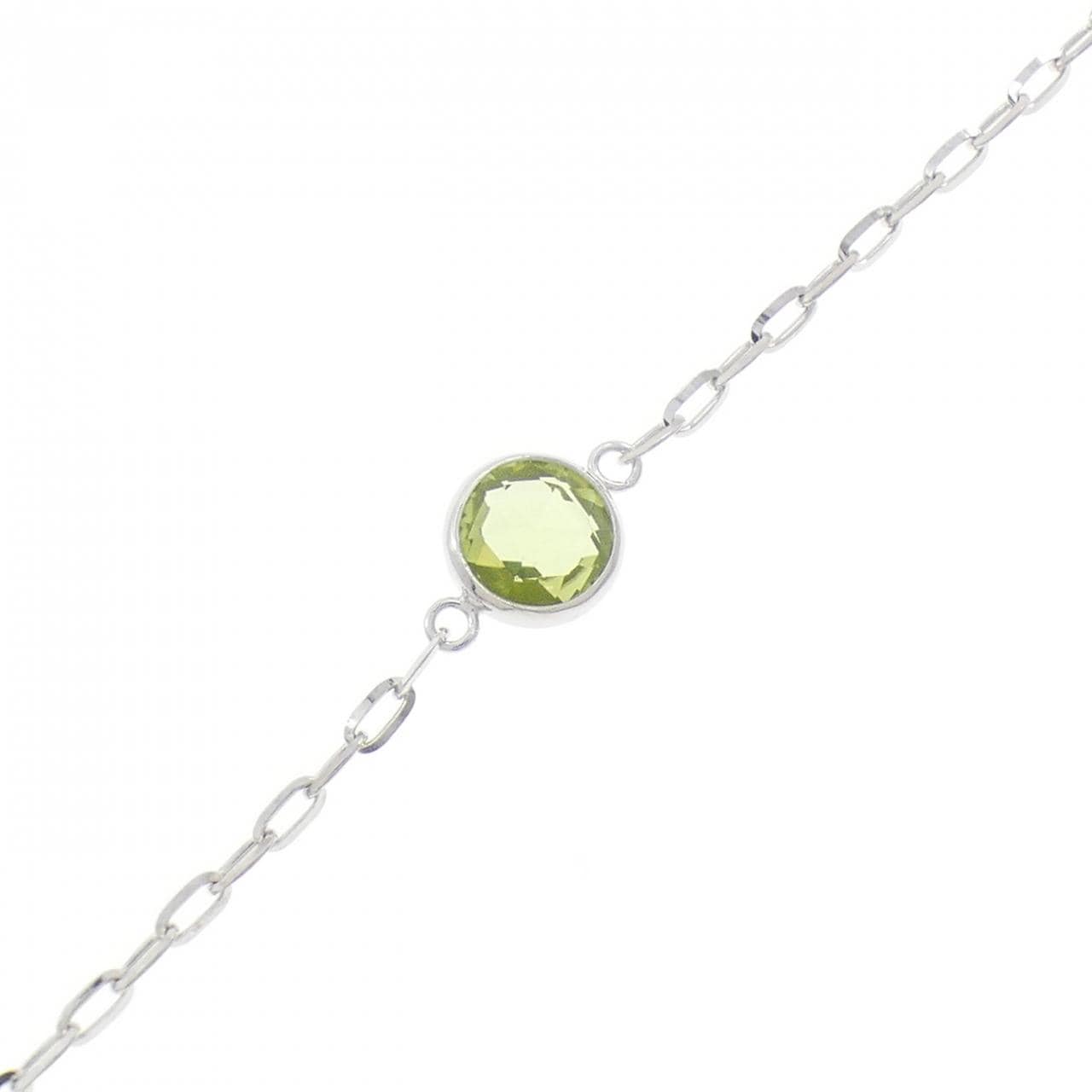 K18WG カラーストーン ネックレス