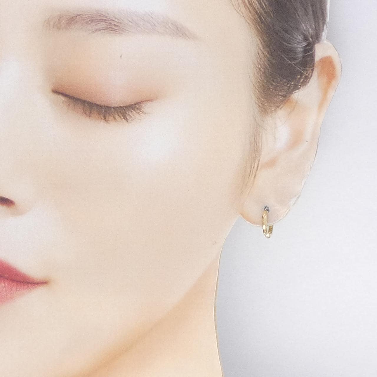 18KYG フープ ピアス