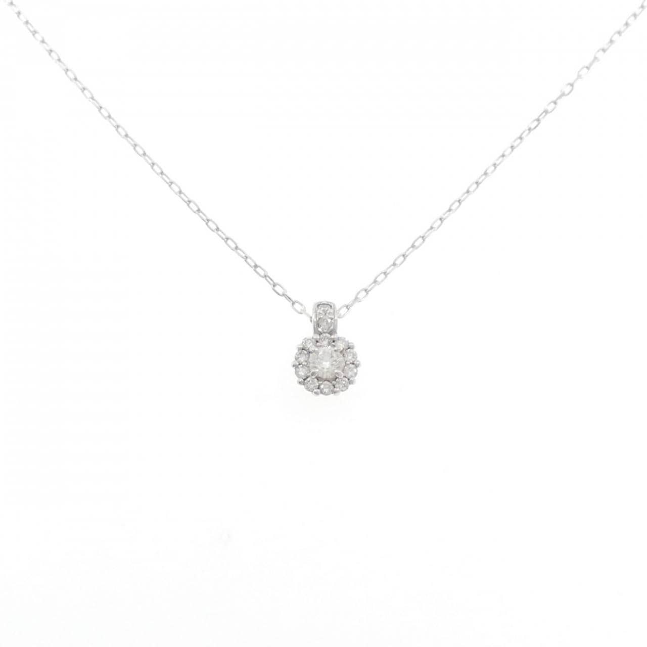 K18WG ダイヤモンド ネックレス 0.11CT