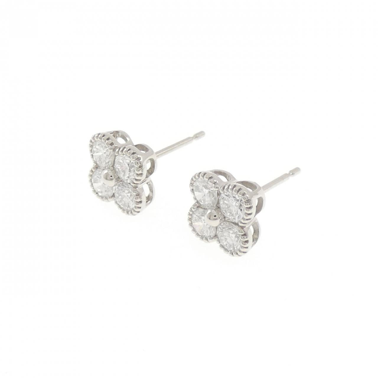 【新品】PT900 ダイヤモンド ピアス 1.002CT E VVS1-VS1 VG