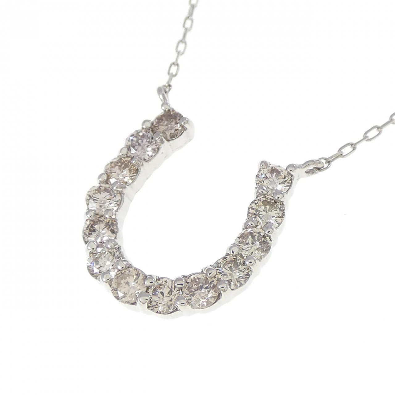PT900/PT850 ホースシュー ダイヤモンド ネックレス 0.50CT