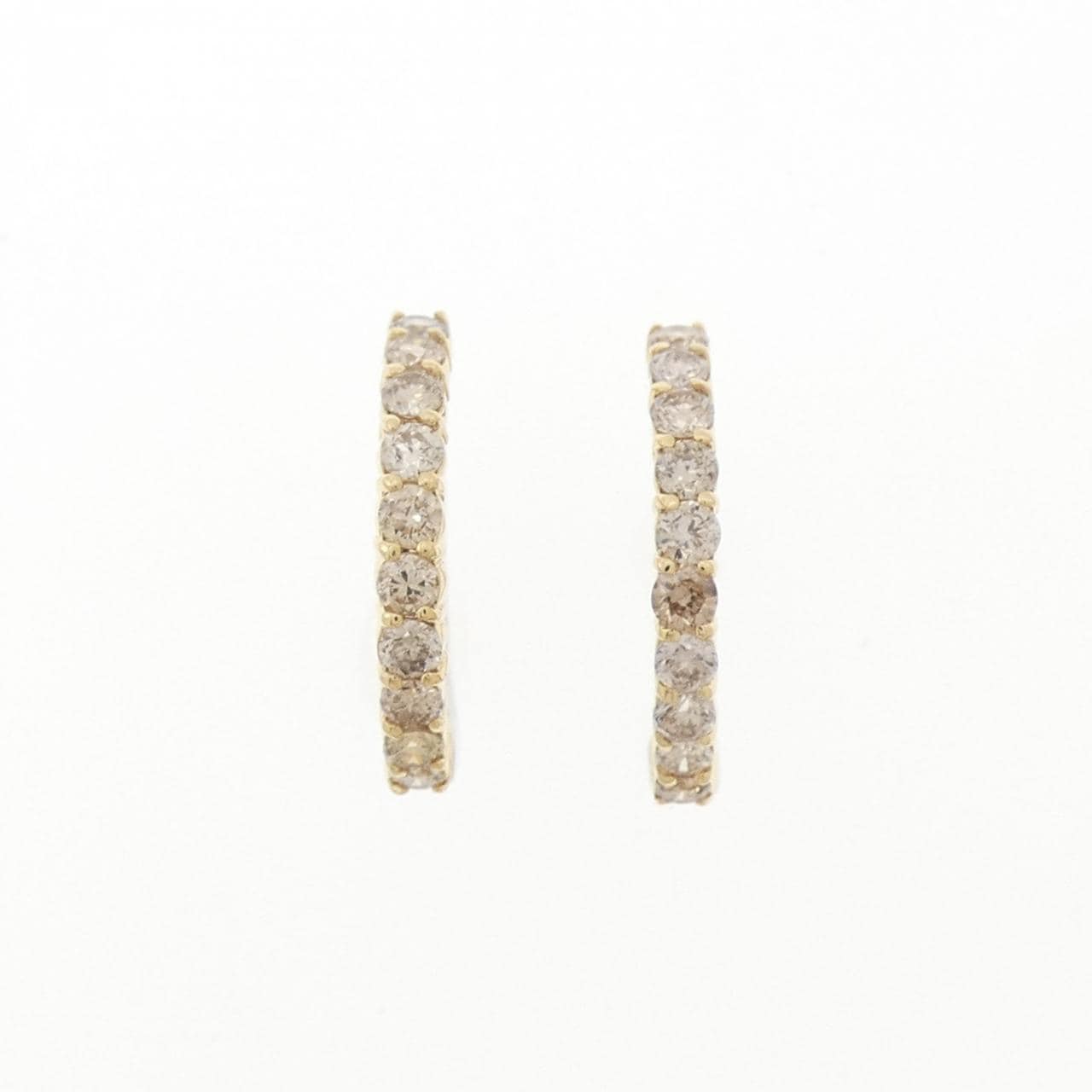K18YG/K18WG ダイヤモンド イヤリング 0.40CT