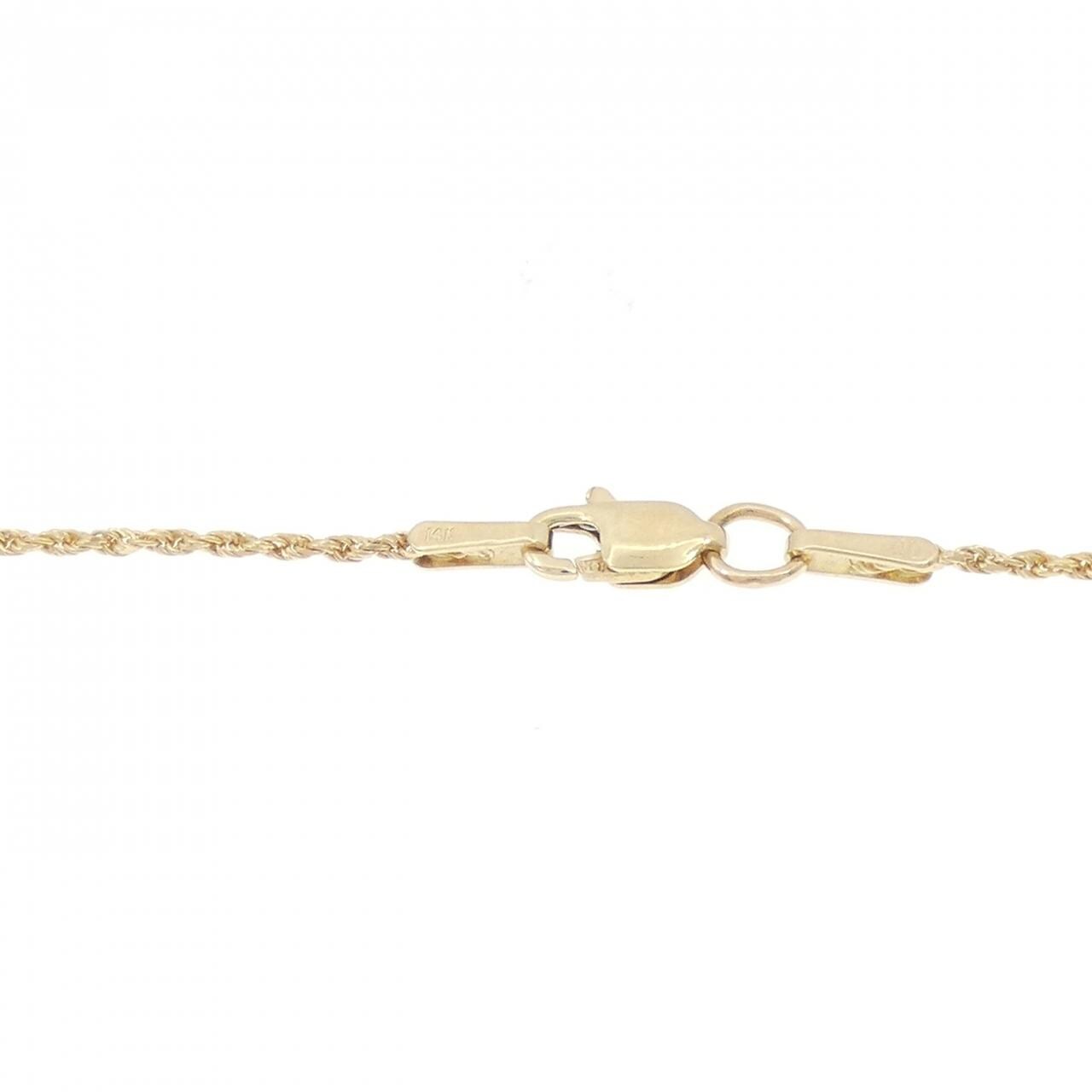 K18YG/14KYG Diamond Necklace 0.20CT