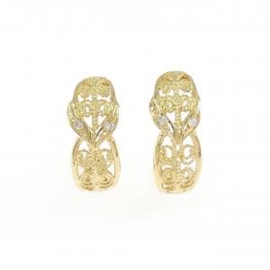 K18YG ダイヤモンド ピアス 0.02CT