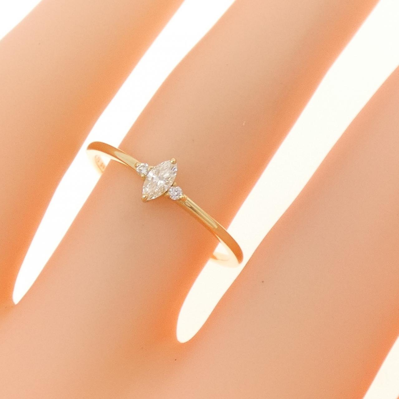 [新品] K18YG鑽石0.10CT
