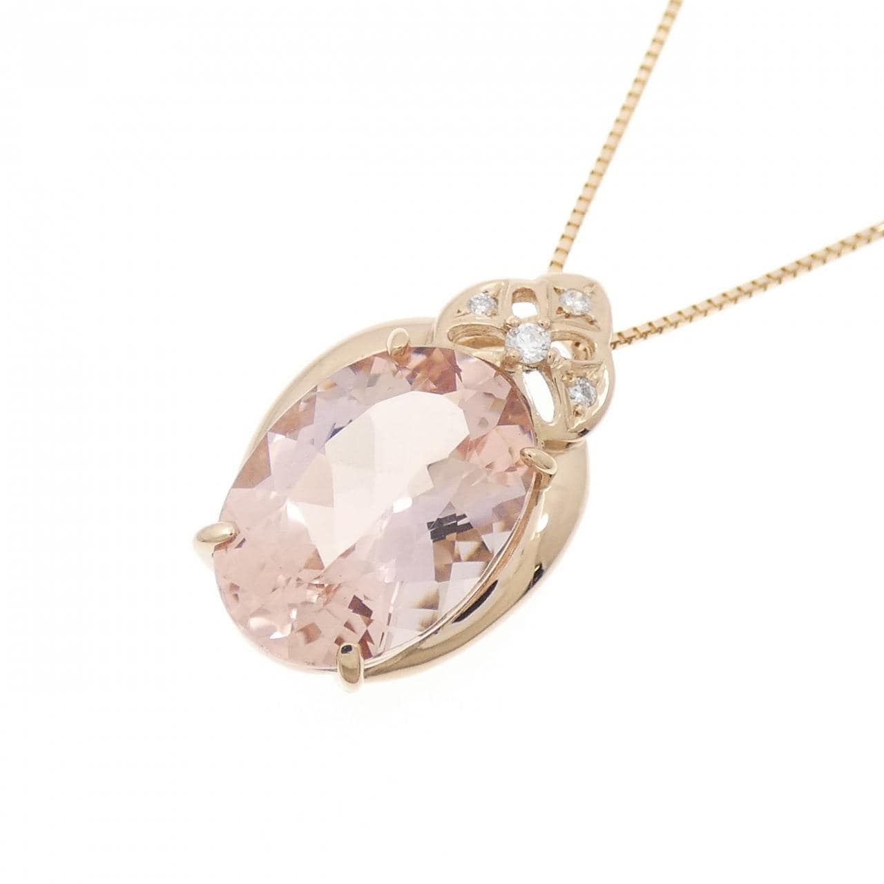 K18PG モルガナイト ネックレス 4.95CT