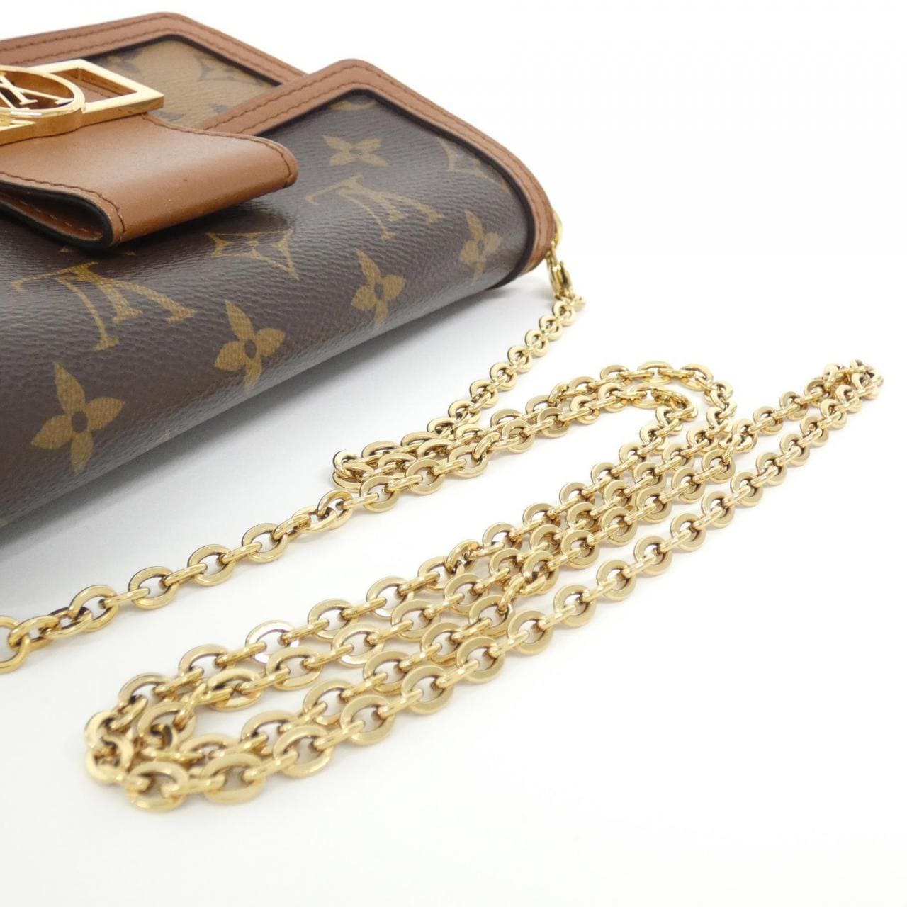 LOUIS VUITTON Monogram Portefeuille Dauphine M68746 Chain Wallet