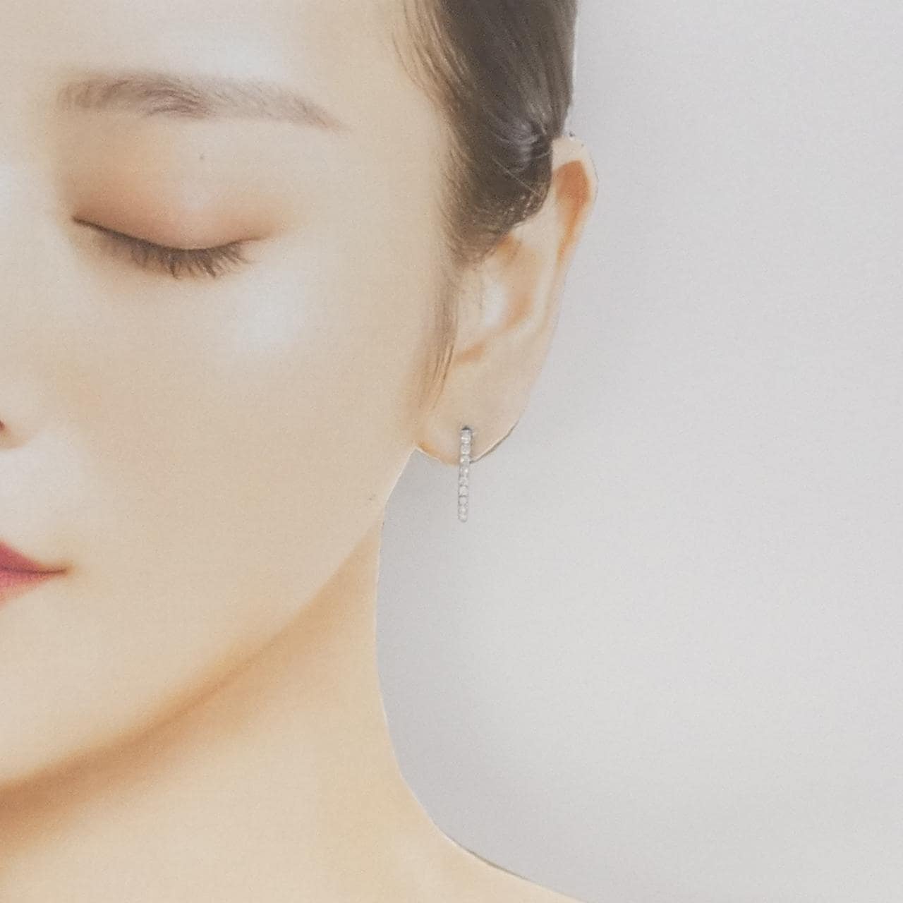 K18WG ダイヤモンド ピアス 0.50CT