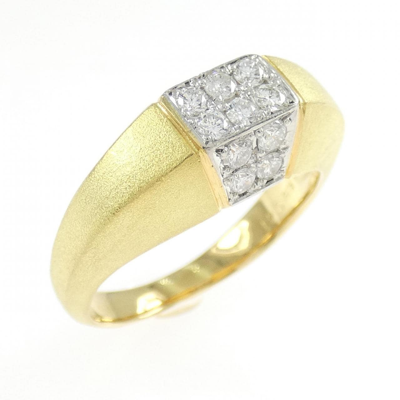 K18YG/PT900 ダイヤモンド リング 0.41CT