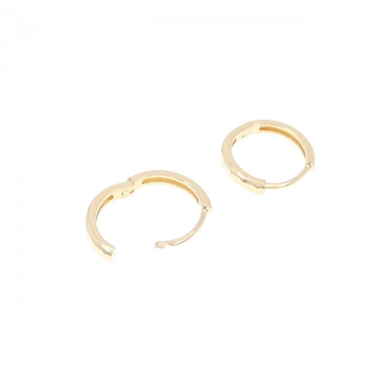 K18YG フープ ピアス