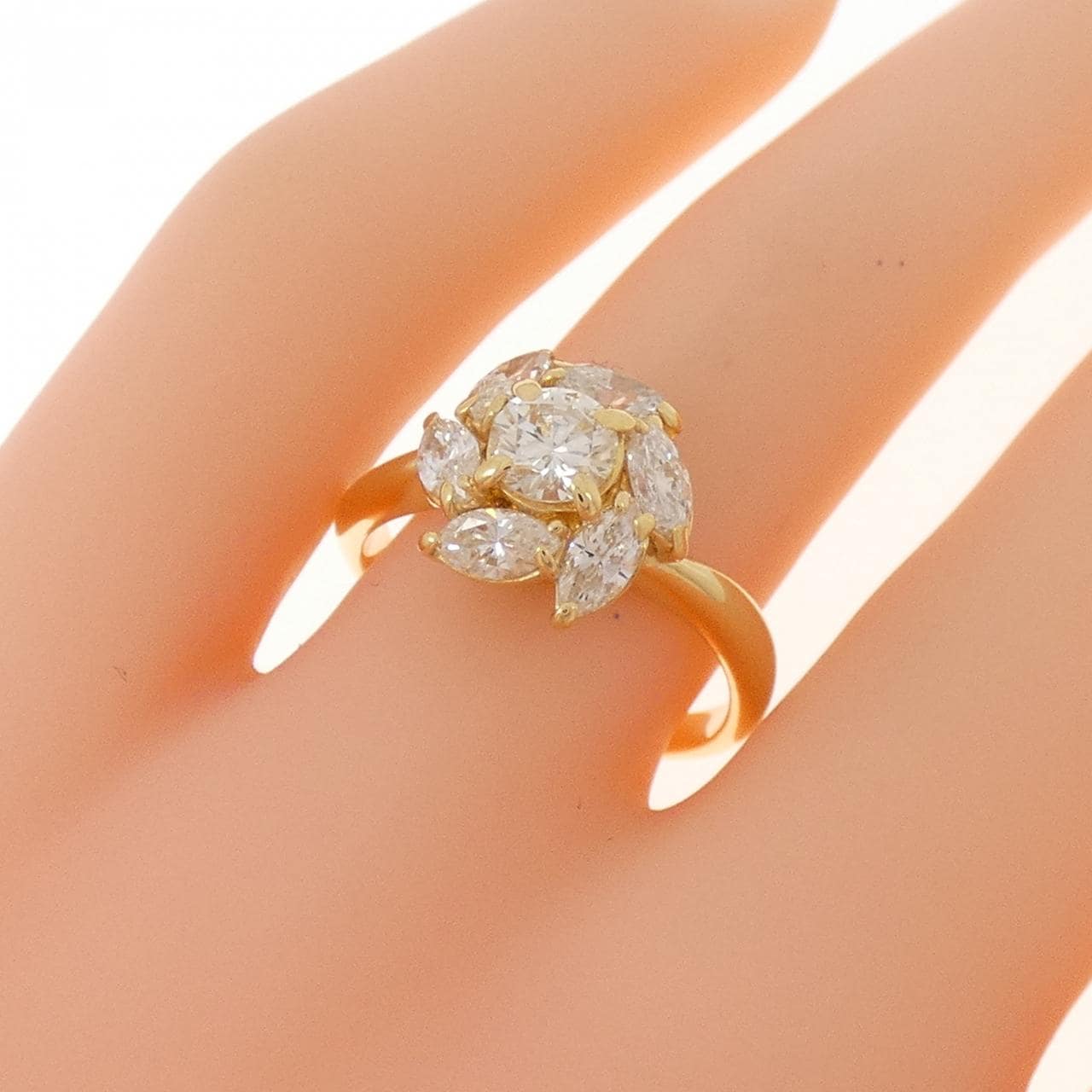 K18YG ダイヤモンド リング 1.35CT