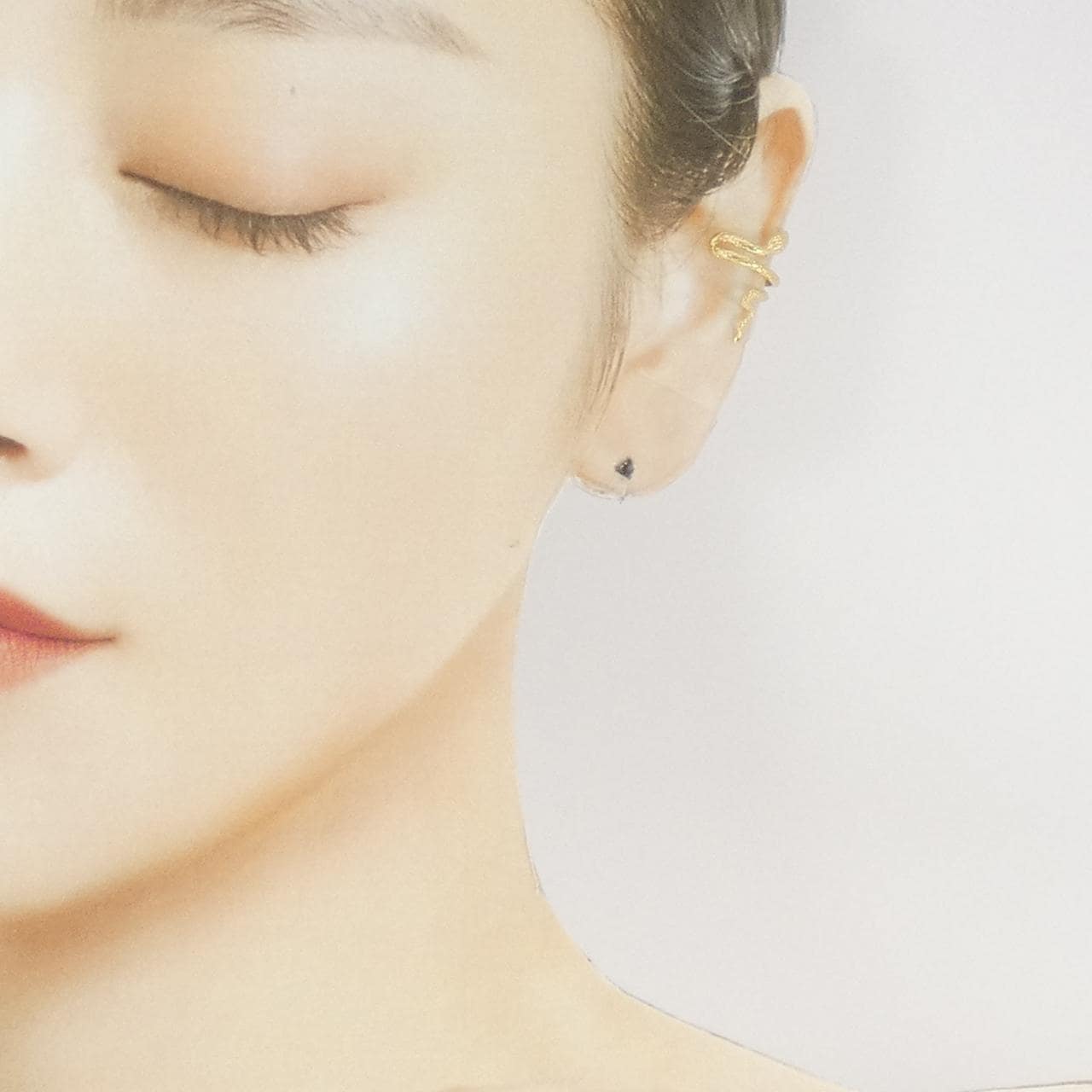 K18YG スネーク イヤーカフ 片耳