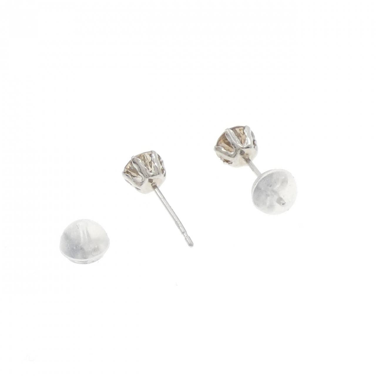 PT900 ソリティア ダイヤモンド ピアス 1.00CT