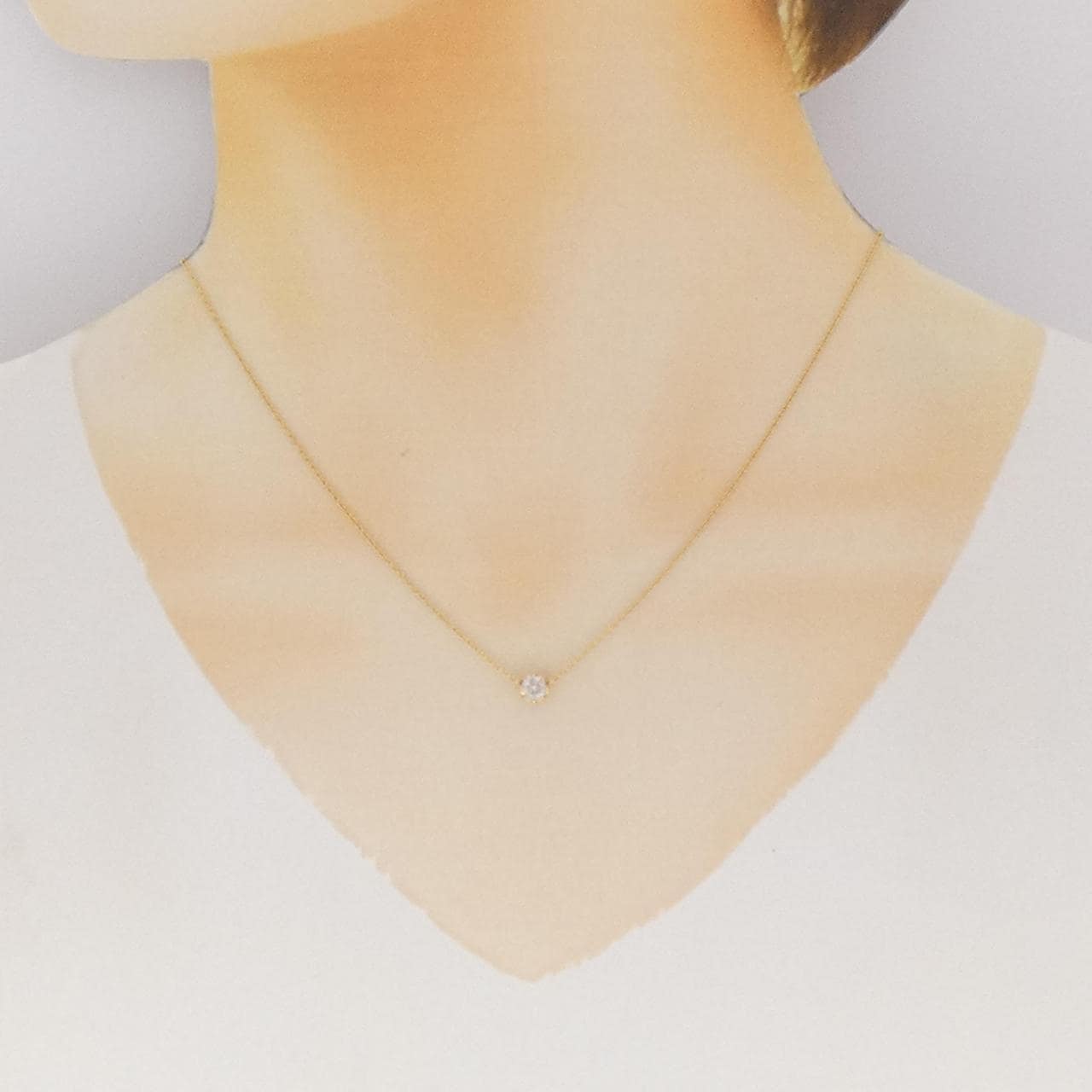 K18YG ダイヤモンド ネックレス 0.25CT