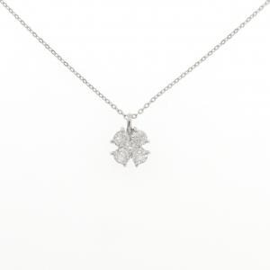 PT900/PT850 フラワー ダイヤモンド ネックレス 0.50CT